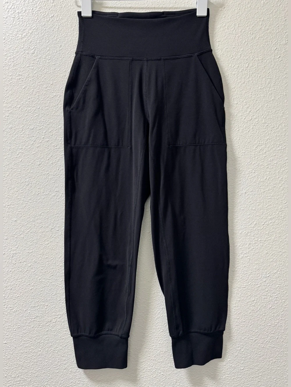 Lululemon Align High Rise Jogger Leggings Pants Pockets Stretch Black Womens 2